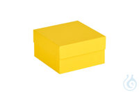 ratiolab® Cryo Boxes, cardboard, plastic coated, yellow, 133 x 133 x 100 mm...