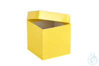 ratiolab® Cryo Boxes, cardboard, plastic coated, yellow, 136 x 136 x 130 mm...