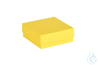 ratiolab® Cryo Boxes, cardboard, plastic coated, yellow, 133 x 133 x 50 mm...