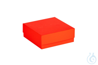 ratiolab® Cryo Boxes, cardboard, plastic coated, red, 133 x 133 x 50 mm...