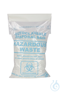 ratiolab®Disposal Bags, autoclavable, PP, BIOHAZARD, high transparency,...
