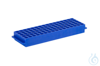 Aufbewahrungsgestell für Reaktionsgefäße1,5-2,0 ml, PP, 5 x 16 Stellplätze, blau