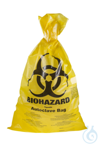 ratiolab®Disposal Bags, autoclavable, HD-PE, BIOHAZARD, yellow, indicator...