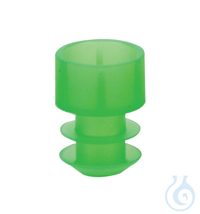 Stoppers for test tubes Ø 16-17 mm, green, PE Stoppers for test tubes Ø 16-17...