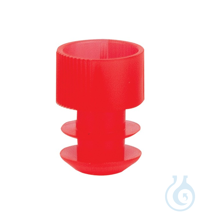Stoppers for test tubes Ø 16-17 mm, red,PE