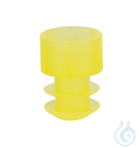 Stoppers for test tubes Ø 16-17 mm, yellow, PE Stoppers for test tubes Ø...