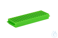 Opslagrek voor reactievaten 1.5-2.0 ml, PP, 5 x 16 posities, groen n...