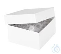 ratiolab® Kryo-Boxen, Karton, spezial, weiß, 136 x 136 x 75 mm, inkl. Steg 6 x 6, für 5 ml RG