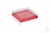Kryobox, PC, mit Rastereinsatz 132x132x52 mm, Raster 9x9, rot  Kryoboxen mit Rastereinsatz, 132 x...
