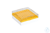 Kryobox, PC, mit Rastereinsatz 132x132x52 mm, Raster 9x9, gelb  Kryoboxen mit Rastereinsatz, 132...