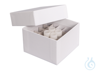 ratiolab® 1/4-format Cryo Boxes, cardboard, standard, white, 75 x 75 x 50 mm...