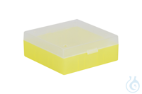 ratiolab® Kryo-Boxen, PP, ohne Raster, gelb, 133 x 133 x 52 mm