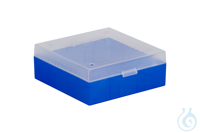 ratiolab® Kryo-Boxen, PP, ohne Raster, blau, 133 x 133 x 52 mm