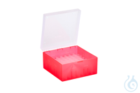 ratiolab® Cryo Boxes, PP, without grid, red, 133 x 133 x 75 mm ratiolab® Cryo...