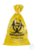 Vernichtungsbeutel, HD-PE, BIOHAZARD mit Indikatorfeld, gelb, 600x800x0,050mm, VE=500