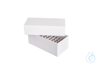 ratiolab® 1/2-format Cryo Boxes, cardboard, plastic coated, white, 134 x 67 x...