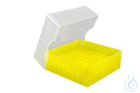 ratiolab® Cryo Boxes, PP, grid 6 x 6, yellow, 133 x 133 x 50/75 mm,...