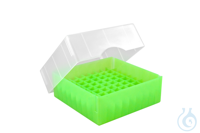ratiolab® Cryo Boxes, PP, grid 9 x 9, green, 133 x 133 x 50/75 mm, combi-lid,...