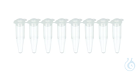 PCR-8-fach-Röhrchenstreifen, 8 x 0,2 ml, domförmige Deckel, einzeln anhängend