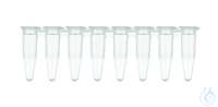 PCR-8-fach-Röhrchenstreifen, 8 x 0,2 ml, flache Deckel, einzeln anhängend