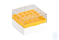 Cryo Boxes, 1/4-format, PC, grid 5 x 5, yellow, 76 x 76 x 52 mm Cryo Boxes,...