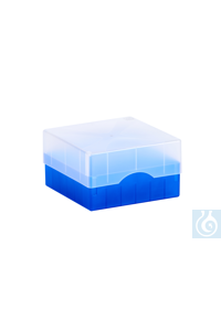 ratiolab® Cryo Boxes, PP, grid 10 x 10, blue, 133 x 133 x 50/75 mm,...