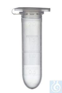 Microcentrifuge Tubes, PP, 2.0 ml, with cap, natural,...