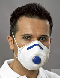 Atemschutzmaske Mandil FFP2/V 

	mit Cool Down Ausatemventil
	mit farbcodiertem Nasenbügel und...