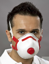Atemschutzmaske Mandil FFP3/V • mit Cool Down Ausatemventil  • mit farbcodiertem Nasenbügel und...