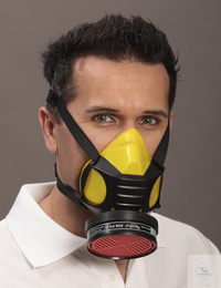 Halbmaske Polimask GAMMA/Silikone • Filteranschluss Sondergewinde 95 mm
•...