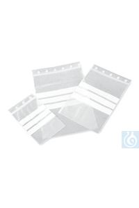 Rotilabo®-Probenbeutel, LDPE, 100x150mm, Druckleistenverschl., m. Beschrift.-feld  Inhalt: 100 Stück