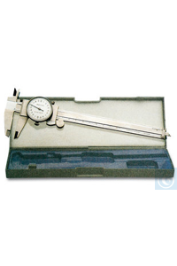 Feinschieblehre, Edelstahl, im Etui, Messbereich bis 160 mm, 1 Stück Feinschieblehre, Edelstahl,...