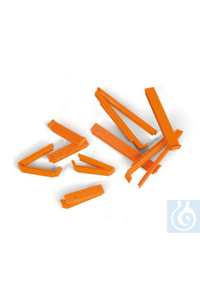 Spectra/Por® Verschlussklammern orange, PP, Schnapplänge 55 mm, 10 Stück Spectra/Por®...