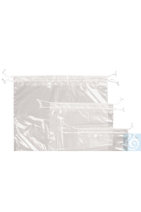 Rotilabo®-Kordelzugbeutel, LDPE, Stärke 50 µm, B 200 x H 300 mm, 100 Stück...
