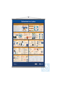 Wandtafel - Sicher im Labor, rollbar, B 70 x H 100 cm, 1 Stück Wandtafel - Sicher im Labor,...