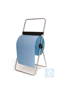 Rotizell®-Abrollständer m. Reißschiene, Silber, B44xH97xT38cm, max. Breite 34cm  Inhalt: 1 Stück