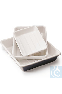 Rotilabo®-Laborschale, Hart-PVC, weiß, L 430 x B 330 x H 90 mm, 1 Stück Rotilabo®-Laborschale,...