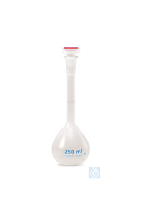 Messkolben mit Stopfen, Klasse B, PP, mit NS-Stopfen aus PP, 1000 ml, 1 Stück Messkolben mit...