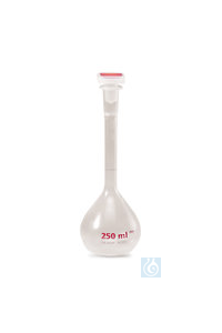 Messkolben mit Stopfen, Klasse B, PMP, mit NS-Stopfen aus PP, 1000 ml, 1 Stück Messkolben mit...