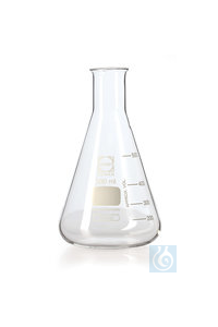 Enghals-Erlenmeyerkolben, DURAN®, Teilung, 25 ml, ISO 1773, 10 Stück Enghals-Erlenmeyerkolben,...