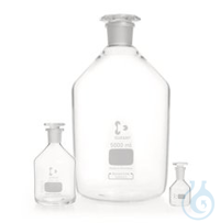 Enghals-Standflasche, mit NS-Glasstopfen, DURAN®, klar, 2000 ml, 1 Stück Enghals-Standflasche,...