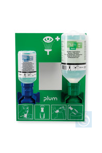 Augenspülung Plum Open Station Double, 1 x 500 ml NaCl-, 1x200 pH-Neutral Spülung, inkl....