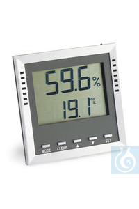 Thermohygrometer mit Alarm-LED, 0 - 99 % rF, -40 - +70 °C, 1 Stück Thermohygrometer mit...
