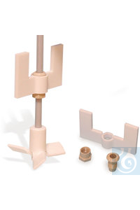 Zusatzflügel für Rührwellen, Anker, PTFE/PEEK, Wellen-Ø 8 mm, Bl. 60 x 40 mm  Inhalt: 1 Stück