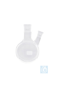 Zweihals-Rundkolben, DURAN®, 100 ml, SH schräg NS 14/23, MH NS 29/32, 1 Stück...
