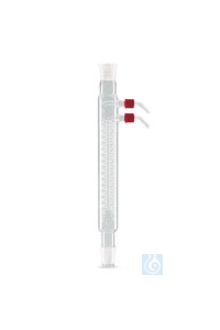 Dimroth-Kühler, NS 29/32, L 400 mm, mit Kunststoffoliven, 1 Stück Dimroth-Kühler, NS 29/32, L 400...
