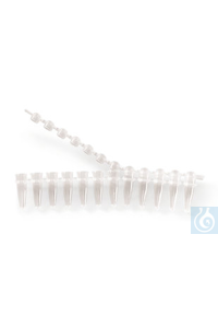 PCR-Reaktionsstreifen, PP, farblos, 0,2 ml, 125 Stück PCR-Reaktionsstreifen, PP, farblos, 0,2 ml...