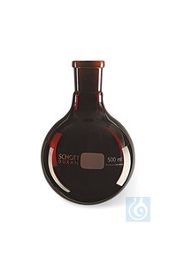 Rundkolben, DURAN®, Braunglas, 250 ml, NS 29/32, 1 Stück Rundkolben, DURAN®, Braunglas, 250 ml,...