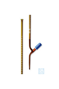 Bürette Klasse AS mit geradem Ventilhahn und PTFE-Spindel, 10 ml Büretten, Klasse AS, gerader...
