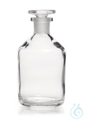 Enghals-Standflaschen, m. NS-Glasstopfen, Kalk-Soda-Glas, klar, 250 ml  Inhalt: 10 Stück